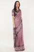 Vasthrlay Multicolour Polyester Saree With Unstitched Blouse Piece