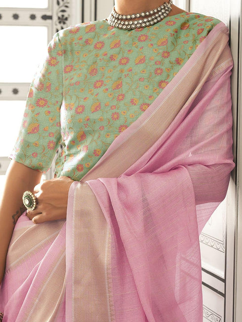 Vasthrlay Unstitched Multicolor Comfortable Friendly Saree