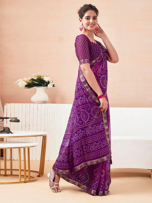 Vasthrlay Bandhani Unstitched 3728s2630n Deep Magenta1