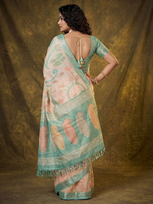 Vasthrlay Printed Handloom Unstitched Traditional Ethnic Wear