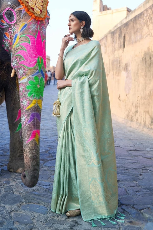 Vasthrlay Kanjivaram Designer Unstitched Occasions Saree