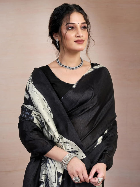 Vasthrlay Bhagalpuri Printed Unstitched 4160s232n Black3