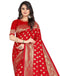 Vasthrlay Banarasi Jacquard Unstitched Red Saree