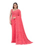 Vasthrlay Orange Chiffon Floral Saree