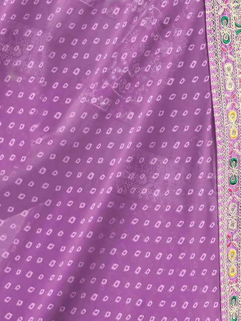 Vasthrlay Georgette Embroidery Rani Saree