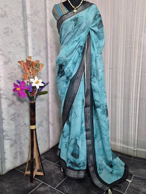 Vasthrlay Abstract Printed Unstitched Mq Ethnic Wear
