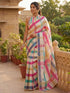 Vasthrlay Chanderi Printed Beige Saree