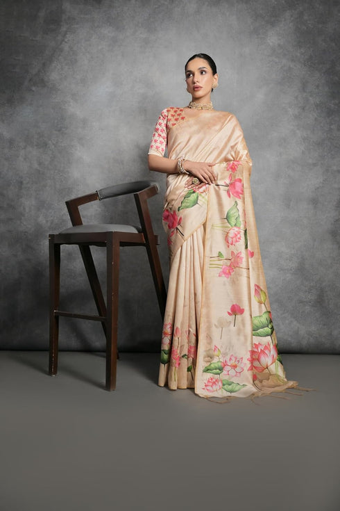 Vasthrlay Tussar Silk Saree