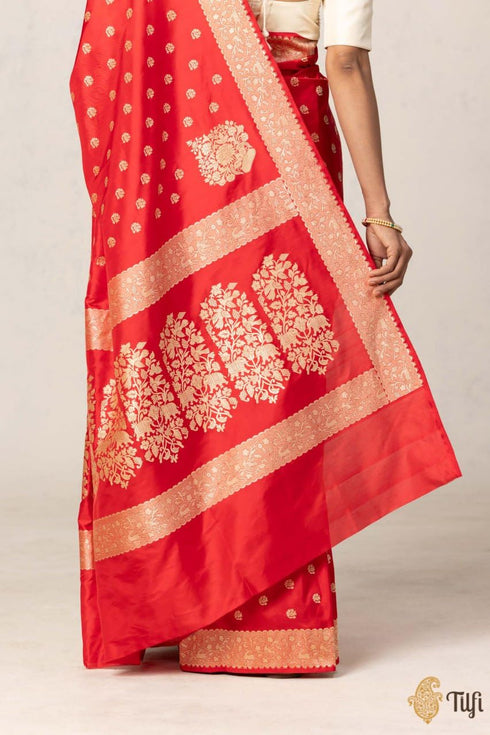 Vasthrlay Red Kanjivaram Wedding Saree