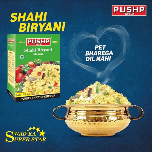 Pushp Brand Biryani Pulav Masala Box