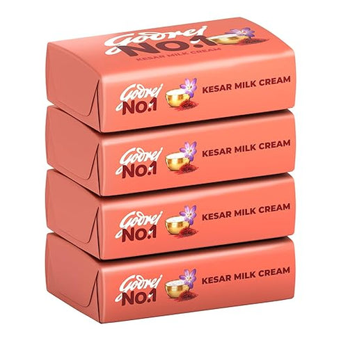 Godrej No. 1 Kesar and Milk Cream Soap|100g