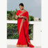 Vasthrlay Red Georgette Unstitched Saree