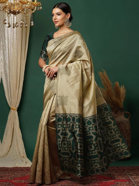 Vasthrlay Banarasi Jacquard Unstitched 3697s120n Teal