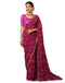 Vasthrlay Georgette Bandhani Unstitched Rani Pink Saree