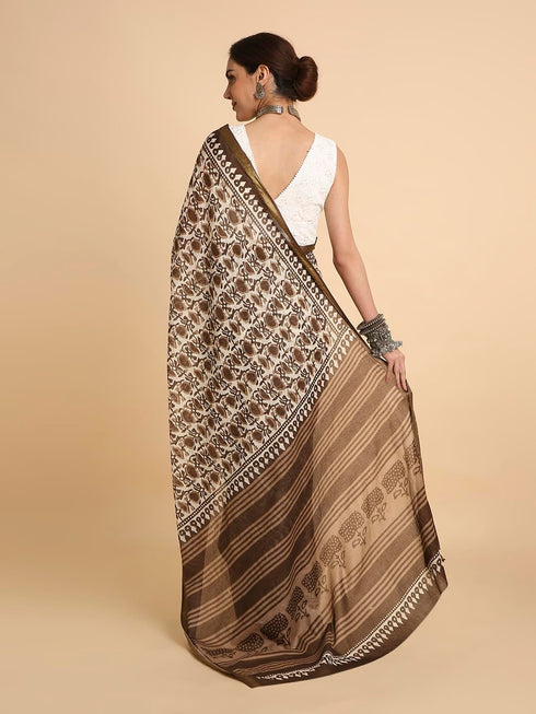 Vasthrlay Lightweight Breathable Traditional Printed Saree