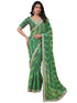 Vasthrlay Georgette Embroidery Unstitched Orange Saree