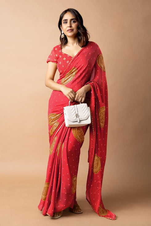 Vasthrlay Fashion Chiffon Georgette Light Ethnic Wear
