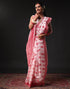 Vasthrlay Womens Banarasi Unstitched Off White Saree