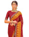 Vasthrlay Georgette Embroidery Unstitched Red Saree