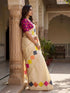 Vasthrlay Chanderi Printed Beige Saree