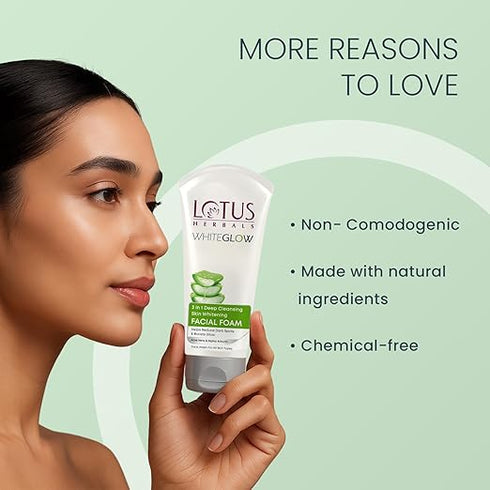 lotus herbal White-Glow Deep Cleansing Facial Foam Face Wash