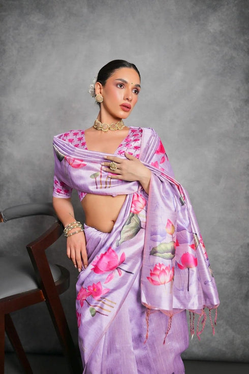Vasthrlay Tussar Silk Saree