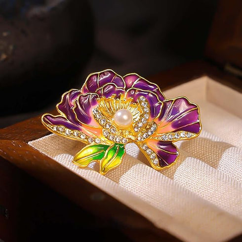 Aeenioy Brooch Pin for Women | Elegant Peony Flower
