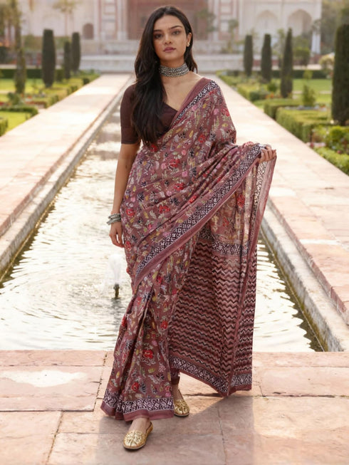 Vasthrlay Cotton Printed Unstitched Ethnic Wear