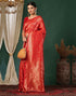 Vasthrlay Maroon Traditional Unstitched Saree