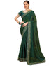 Vasthrlay Embroidery Bandhani Unstitched Rama Green Saree