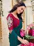 Vasthrlay Shimmer Georgette Lime Saree