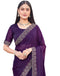 Vasthrlay Georgette Scalloped Unstitched Red Saree
