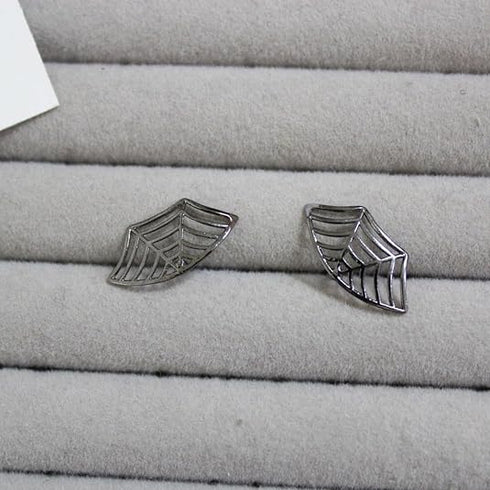 Spider Earrings for Women Spider Web Hidden Helix Screw Back Earrings