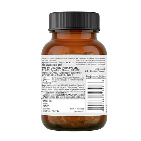 Organic India Turmeric Formula Capsule bottle