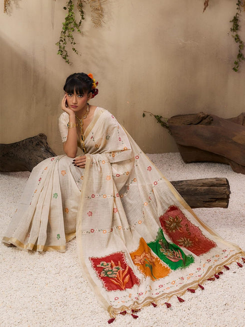 Vasthrlay Handloom Unstitched Saree