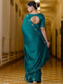Vasthrlay Womens Unstitched Blouse Dark Green Saree