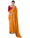 Vasthrlay Georgette Embroidery Unstitched Turmeric Yellow Saree