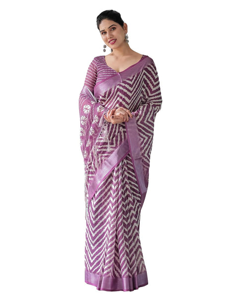 Vasthrlay Floral Printed Tassels Saree