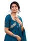 Vasthrlay Chiffon Jacquard Unstitched Black Saree