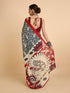 Vasthrlay Pleated Stitched Unstitched Brown Saree