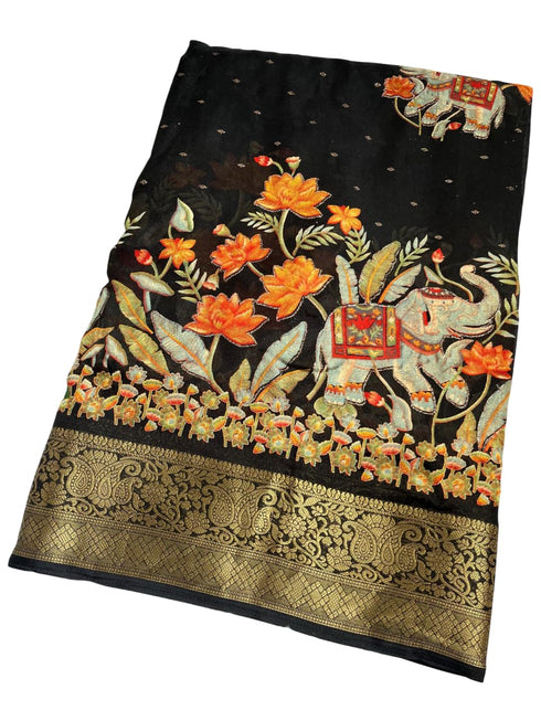 Vasthrlay Kalamkari Georgette Weaving