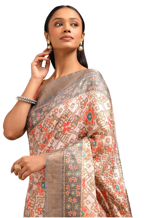 Vasthrlay Multicolour Pochampally Saree