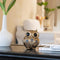 Decorative Owl Figurine Modern Resin Art Showpiece with Dotted Pattern for Home