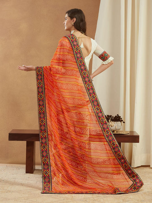 Vasthrlay Designer Embroidered Georgette Saree