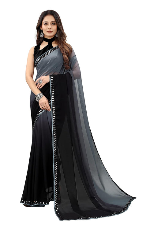 Vasthrlay Georgette Embroidered Mahendi Traditional