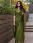 Vasthrlay Womens Jacquard Unstitched Lavender Saree