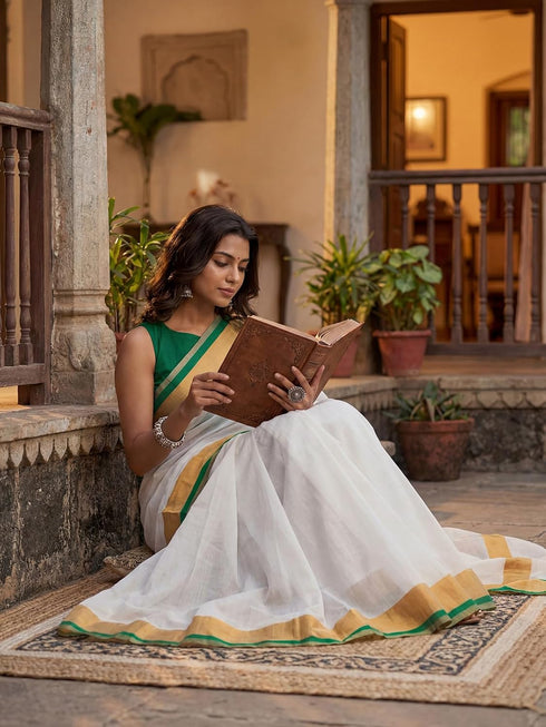 Vasthrlay Printed Lemon Yellow1 Yellow Saree