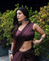 Vasthrlay Maroon Wedding Unstitched Saree