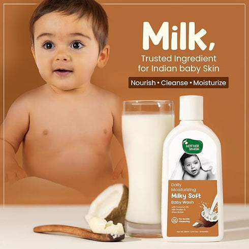 Mother Sparsh Daily Moisturizing Milky Soft Baby Shampoo