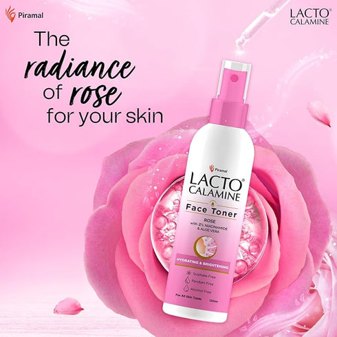 Lacto Calamine Rose Water Toner For Glowing Skin